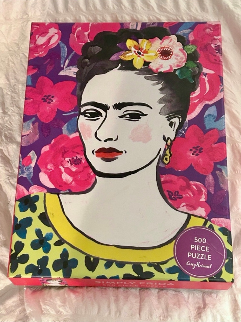 FRIDA KAHLO Simply Frida 500 Piece Jigsaw Puzzle Floral Portrait